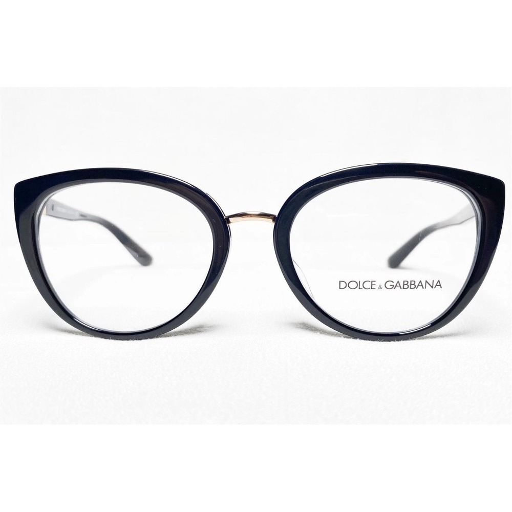 NEW Dolce & Gabbana DG3262F 501 Womens Black Cat Eye Eyeglasses Frames 51/20 140